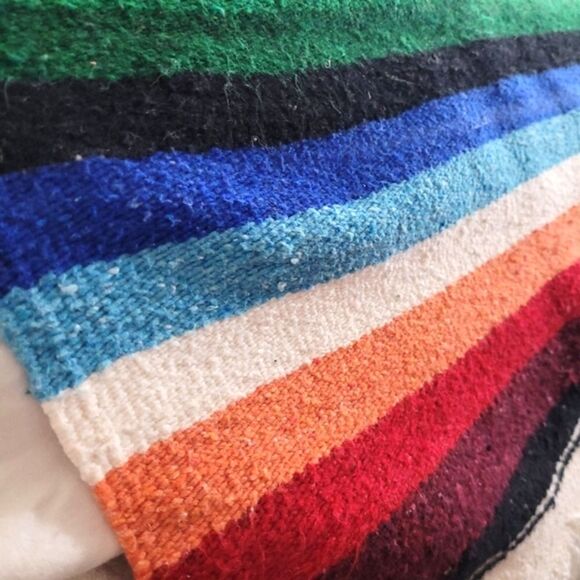 VTG Zapotec Mexican tapestry throw rug - Picture 7 of 11